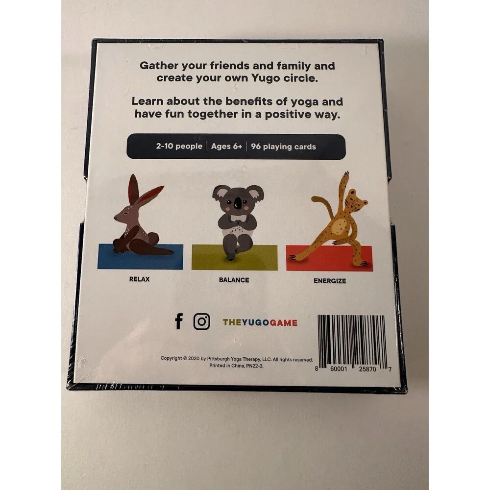 Yugo Yoga Cards for Kids & Families Interactive Yoga Card Game Sealed New